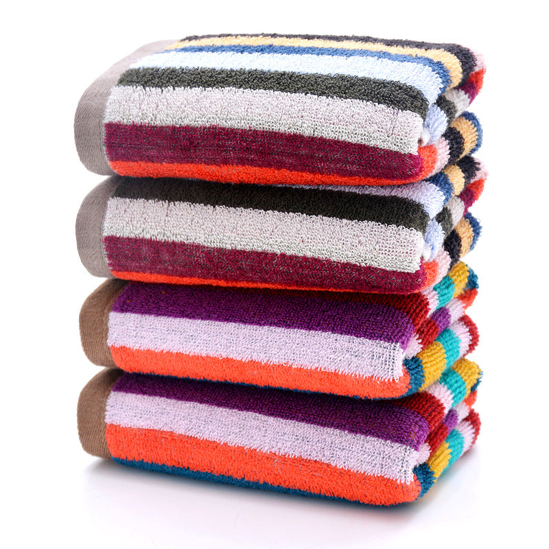 Premium Multi-Color Striped Bath Towel