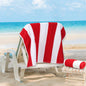 Premium Striped Pool & Beach Towel – Red & White