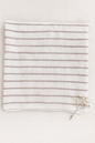 Classic White & Taupe Striped Bath Towel