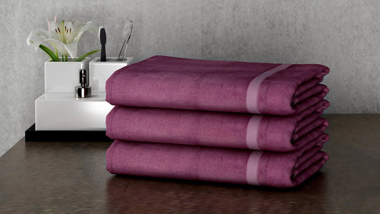 Ultra-Soft Cotton Bath Towel – Wine Purple