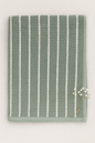 Sage Green Striped Bath Towel