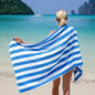Premium Striped Pool & Beach Towel – Blue & White
